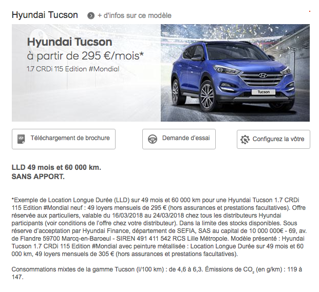 Offre Tucson